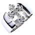 Cross Setting with Eleven Blue Luster Diamonds in the Cross Cross Setting with Eleven Blue Luster Diamonds in the Cross